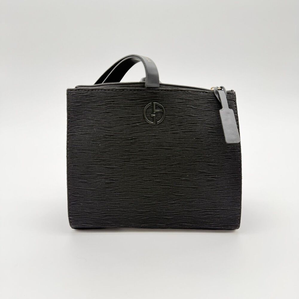 Giorgio Armani Beauty Cosmetic Bag Black Toiletry Pouch